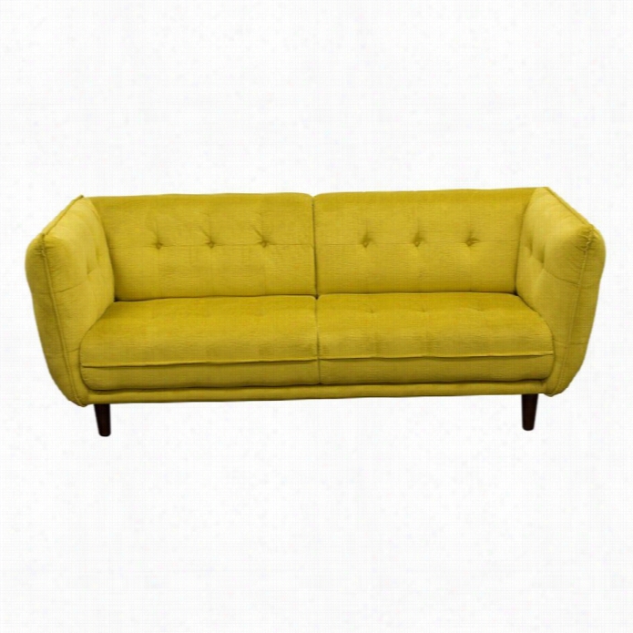 Diamond S Ofa Venice Fabric Sofa In Yellow