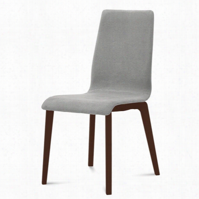 Domitalia Jill Dining Chair In Nordwool Light Grey And Chocolate