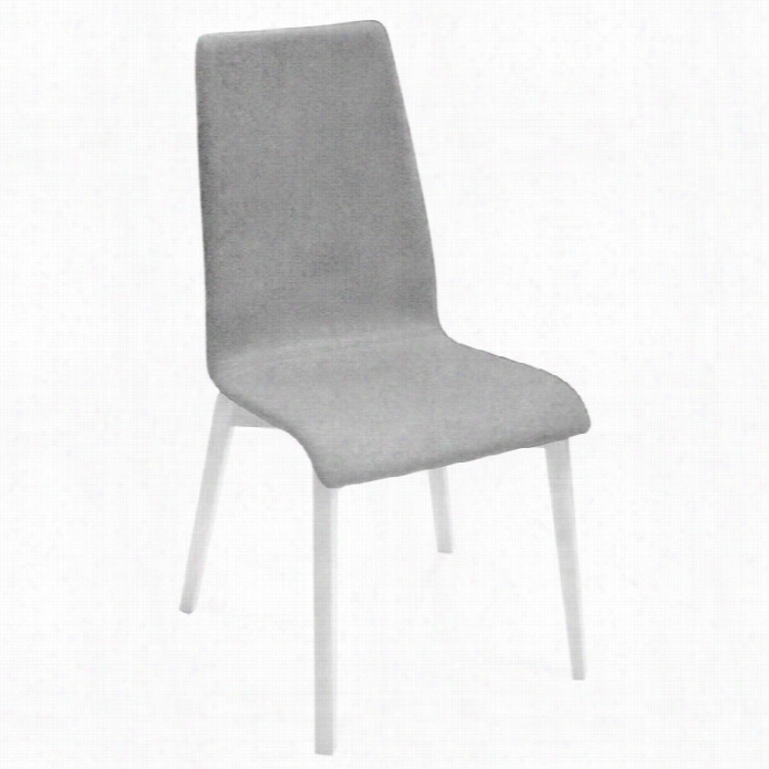 Domitalia Jill Dining Chair In Nordwool Light Grey And Interweave White