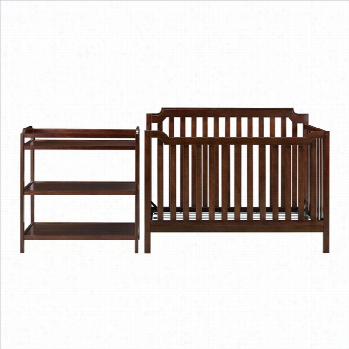 Dorel Asia Baby Relax Ypton 3-in-1 Crib With Changing Talbei N Espresso