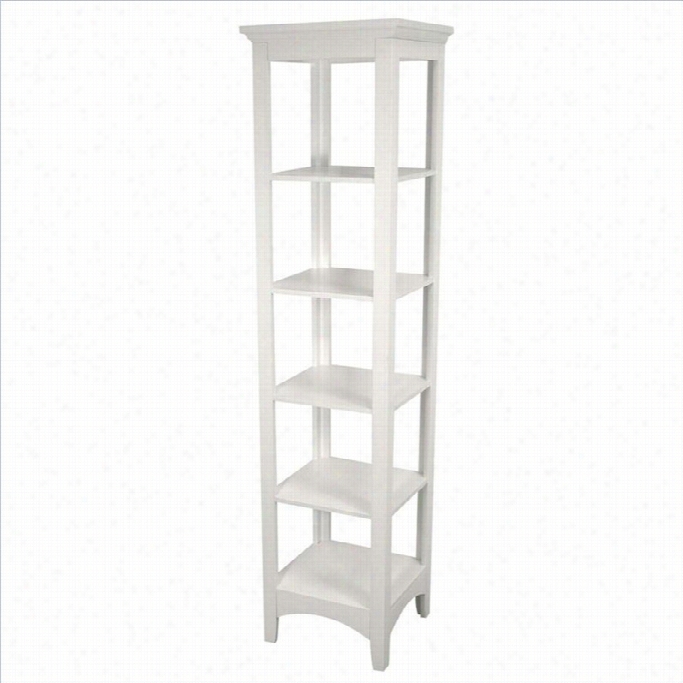 Elegant Home Fashions Madison Avnue 63 Linen Tower In Wwhite