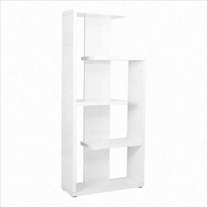 Eurostyle Robbie Shelving Unit In White Lacquer