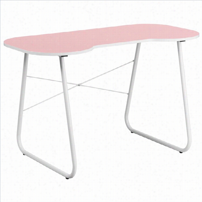 Flash Furniture Computer Desk In Pink And White