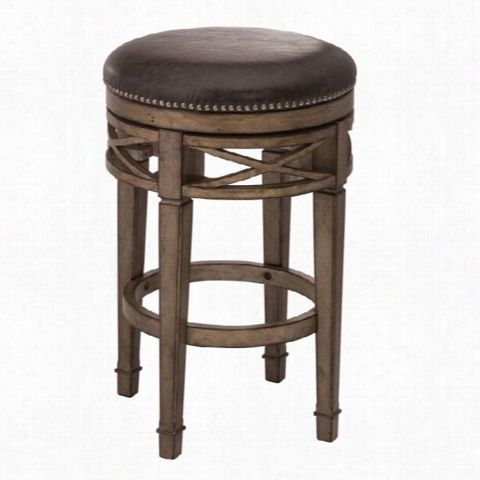 Hillsdale Chesterfield 26 Swivel Bar Stool In Brown