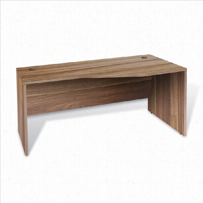 Jesper Of Fice 100 Collection Crescent Desk Right In Walnut