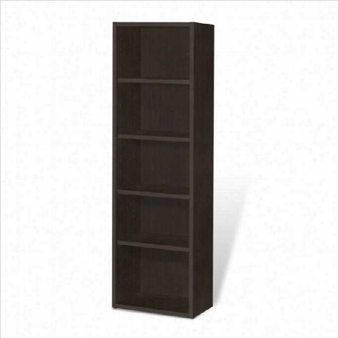 Jesper Office 20000 Collection 21 Bookcase In Espresso W 4 Shelves