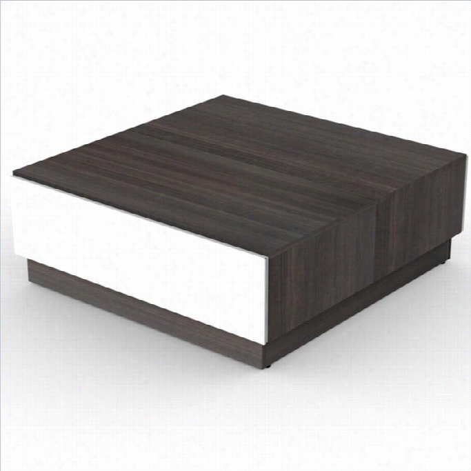 Nexera Allure Coffee Table In White Varnish  & Ebony