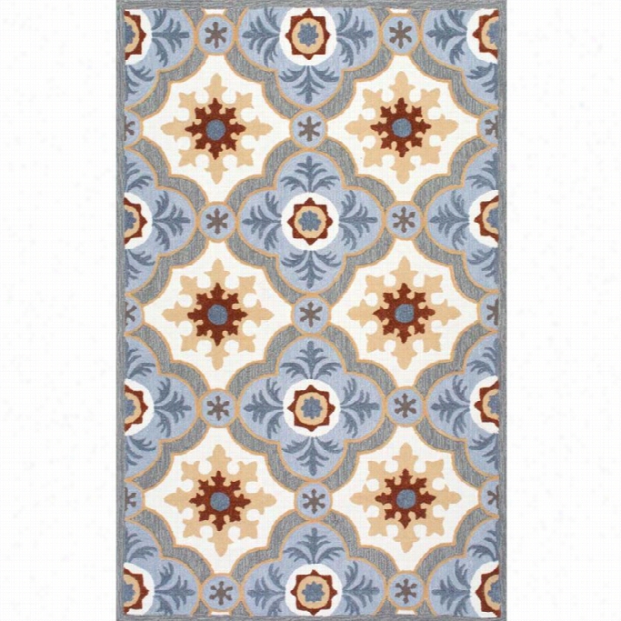 Nuloom 7' 6 X 9' 6 Hand Hooked Flossie Rug In Blue