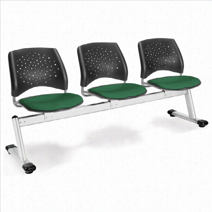 Ofm Star 3 Bea Mseating With Seats In Forest Green