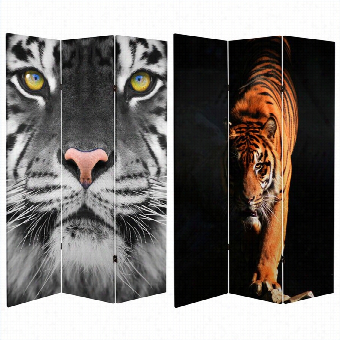 Oriental Double Sided Tiger Room Divider