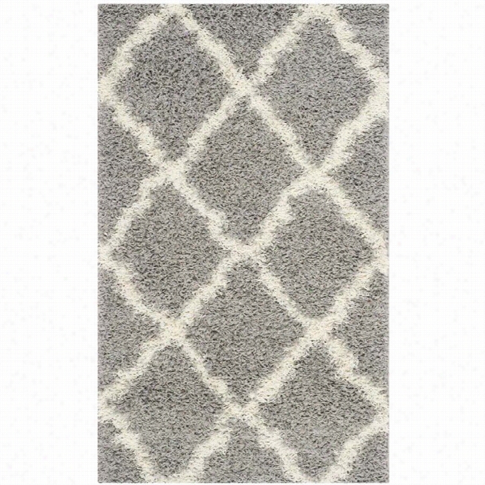 Safavieh  Dallas Shag Grey Shag Rug - 4' X 6'