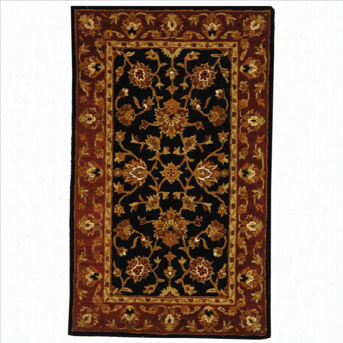 Safavieh Heritage Rectangle Rug  In Black / Re D-3' X 5'