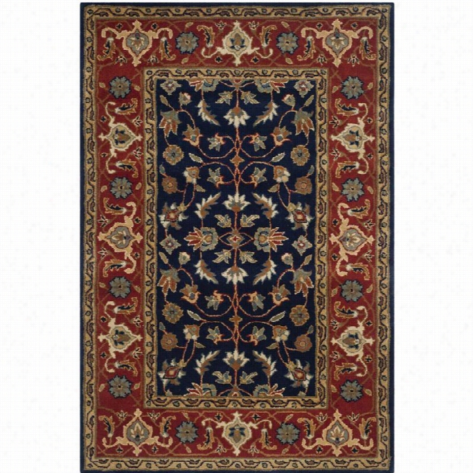 Safavieh Royalty Navy Contemporary Rug - 4' X 6'