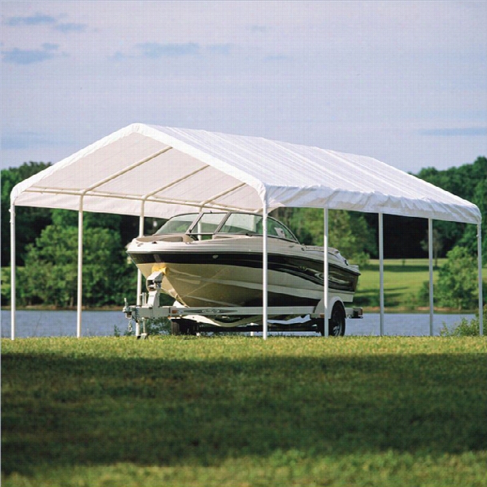 Shelterlogic 1'2x26' Super Max 5 Rib Canopy Cover In White