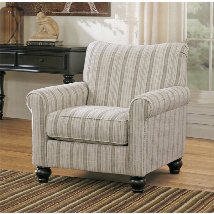 Signature Design In Proportion To Asshley Furnitur Mikari Accent Chair In Maple Pinstripe