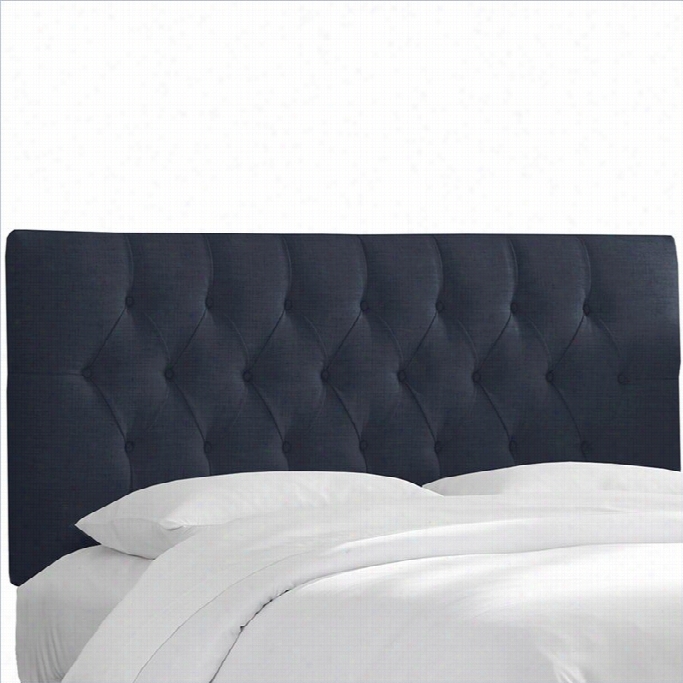 Skyline Furniture Tufted Panel Headboard In Navy-twin