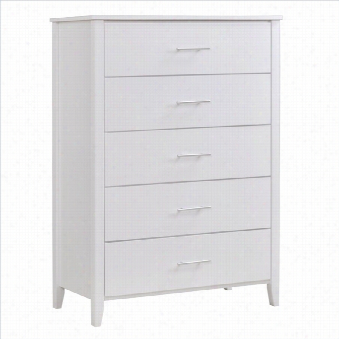 Sonax Corliving Ashland Chest Of Drawers In Snow White