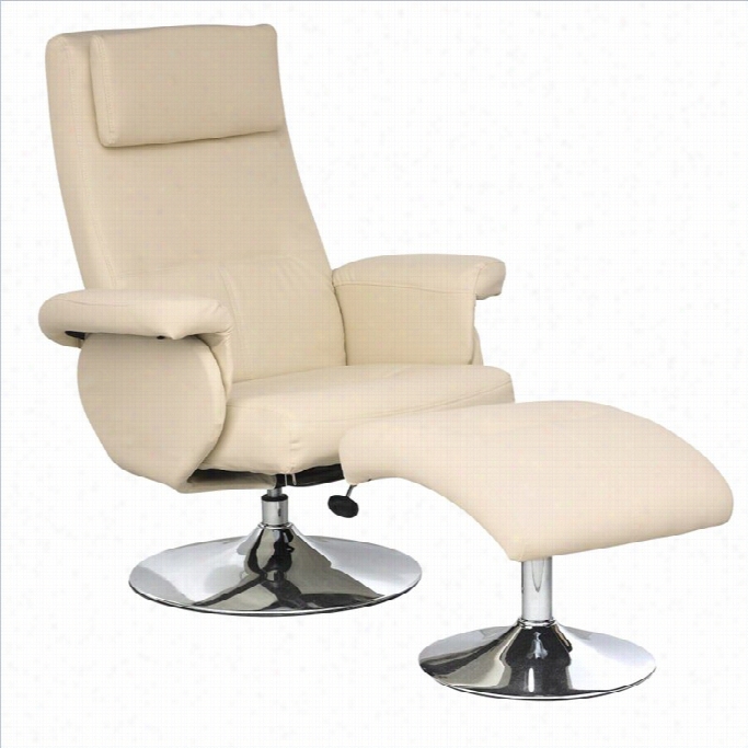 Sonxa Corlivingyalaha Faux Leather Resting Lounge Chair In Ivory