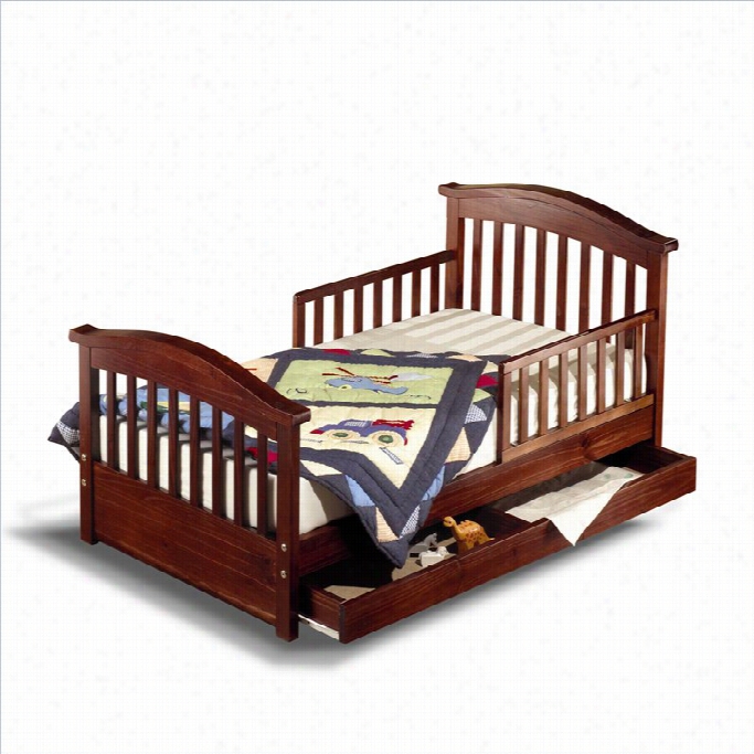 Sorelle Joel Solid Pine Toddler Bed In Cherry