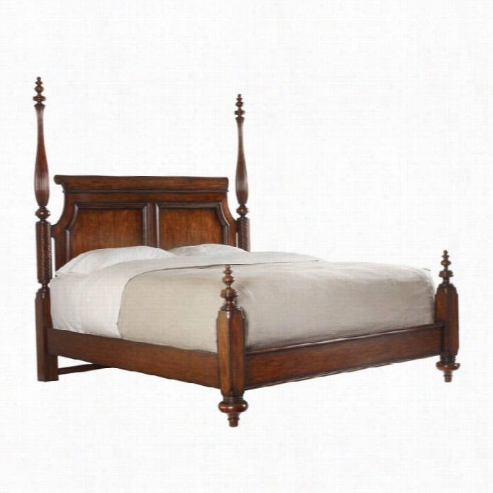 Stanley Furniture British Colonial California King Poster Bed In Caribe