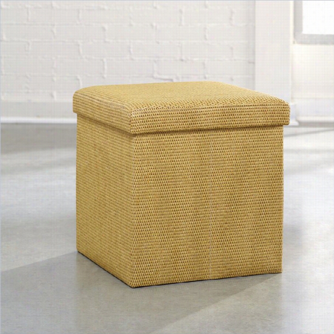 Studio Rta Soft Moddern Upholstered Storage Ottoman In Sisal B Asket Weave