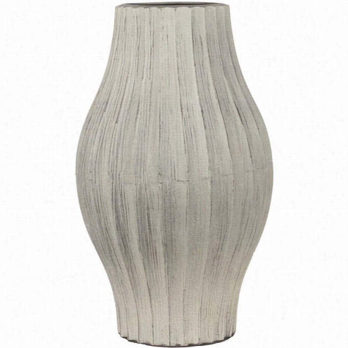 Surya Natural 17.3 X 9.8  Ceramic Vase In Taupe