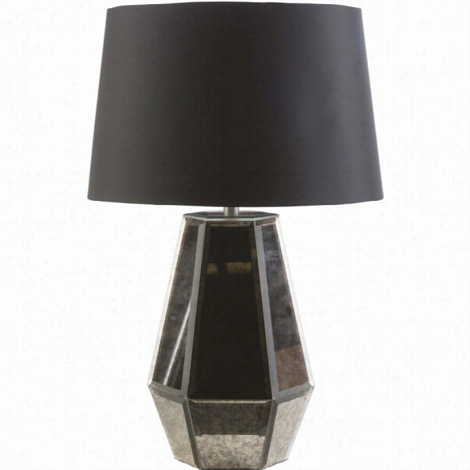 Surya Ryden Glass Tablee Lamp In Black