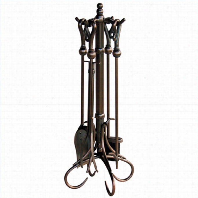 Uniflame 5 Piece Venetian Bronze Fireset