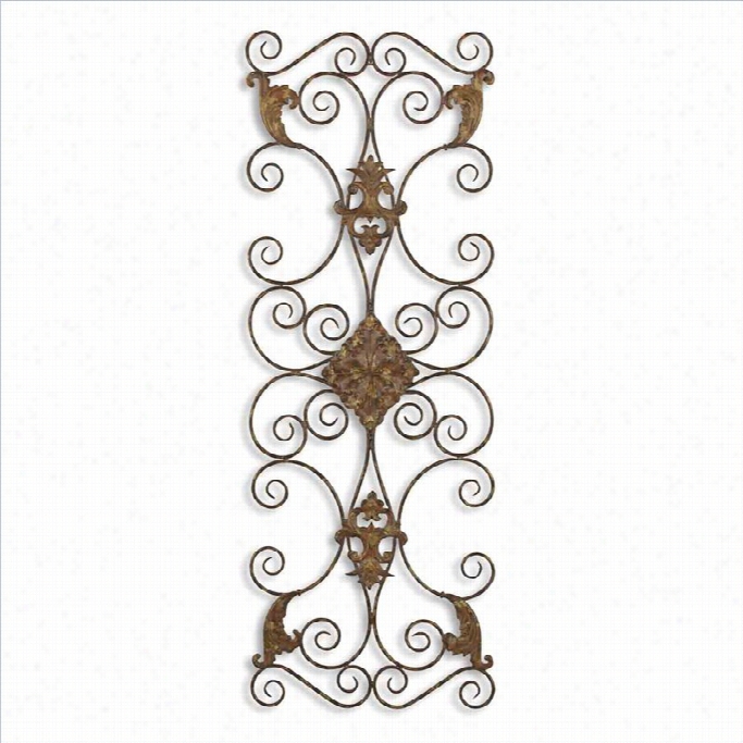 Extreme Fayola Metal Wall Art In Distressed Aged Blcak