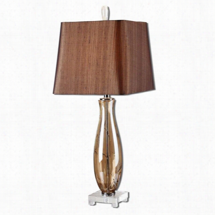 Utttermost Gattis Amber Glass Table Lamp