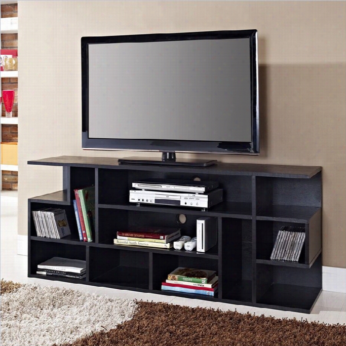 Walker Edison 60 Mod Style Wood Tv Console In Blakc