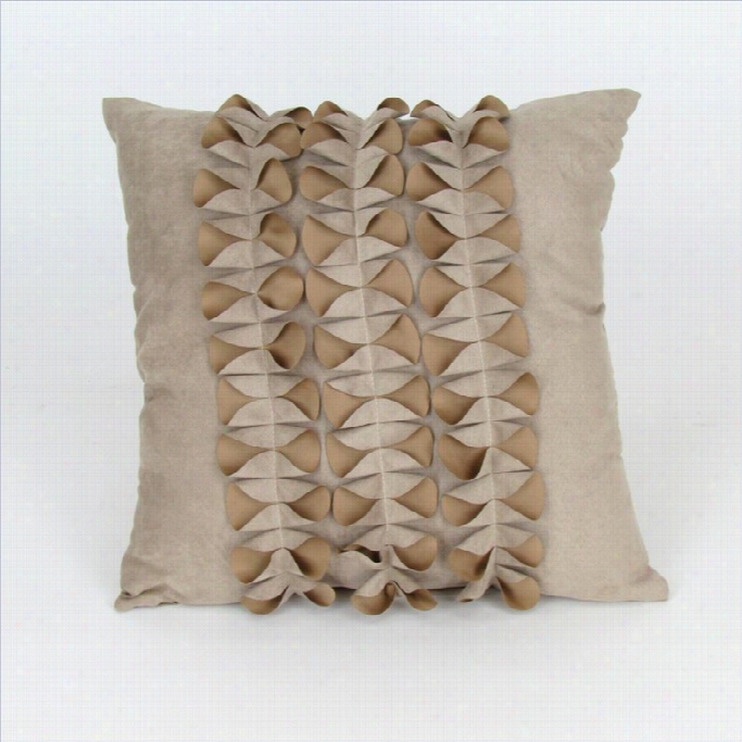 Waybor Nsuede Decorative Pillow 18 X 18 In Beige