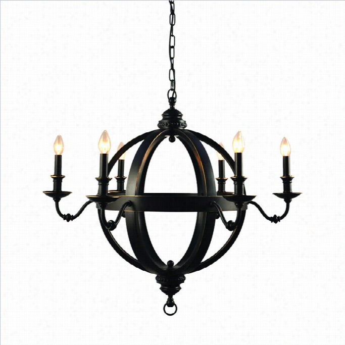 Yosemiye Hoome Decor Ponderosa 6 Lights Mini Chanddlier In Black