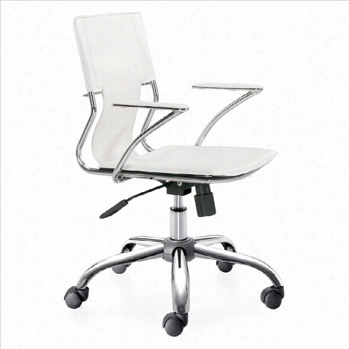 Zuo Trafico Office Chair In White