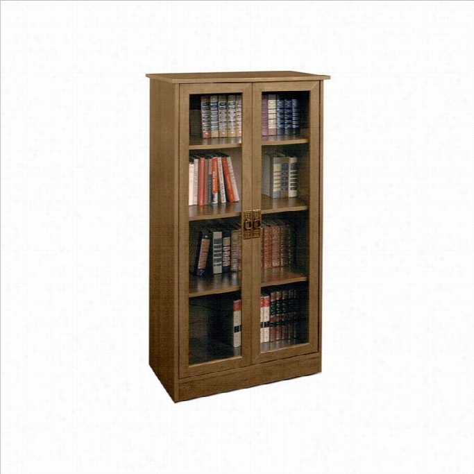 Ameriwood 4-shelf Glass Door Barrister Bookcase In Inspire Cherry