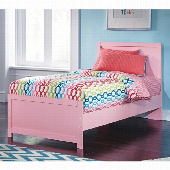 Ash Ley Bronettwood Twin Panel Bed In Pink