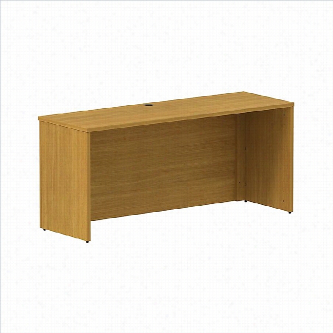 Bush Bbf  300 Series 66w X 22d Shell Desk Credenzza Kit In Modern Cherry