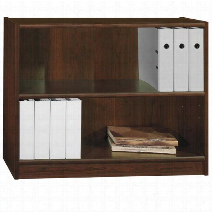 Bush Uniersal 30h 2 Shelf Wod Bookcase In Vgue Cherry