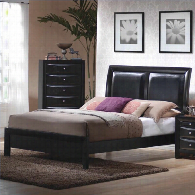 Coaster Briana Low Profile Upholstered Bed In Black Fi Nish-california King