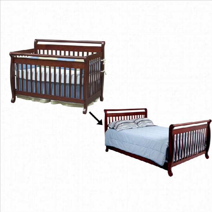 Davinci Emkly 4-in-1 Ocnvertibl E Crib With Full Bed Rails In C Herry