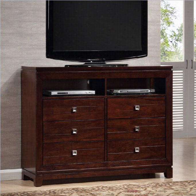 Elements London Tv Stand In Warm   Cherry