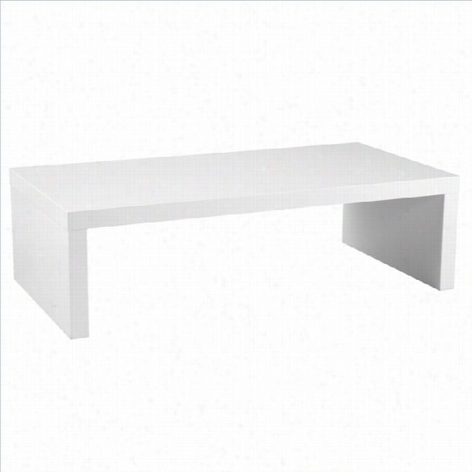 Eurostyle Abril Lightweight White Rectangular Wood Coffee Table