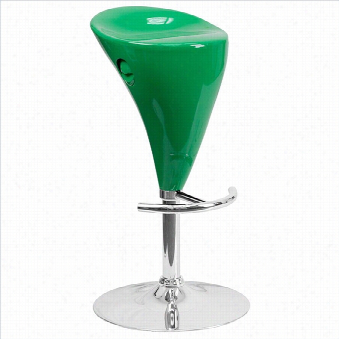 Flashh  Furniture 24 To 32 Cintemporafy Adjustabl Ebar Stool In Green