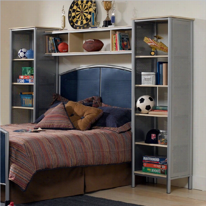 Hillsdale Universal Youth Wall Storage Unit In Silver-twin