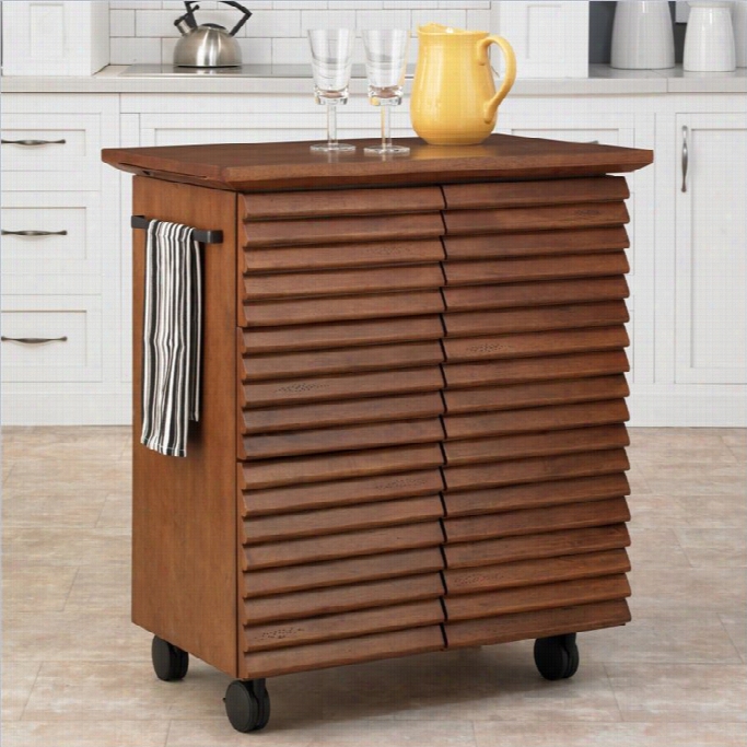 Home Styles Cascad E Louverd Kitchen Cart