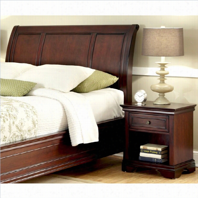 Domicile Styles Lafayetet Sleigh Headboard And Night Stand In Espresso-queen - Full