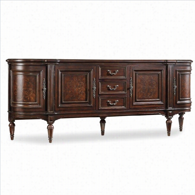 Hooker Furniture Grand Palais 3-drawer 4-door Server In Mysterious Walnut