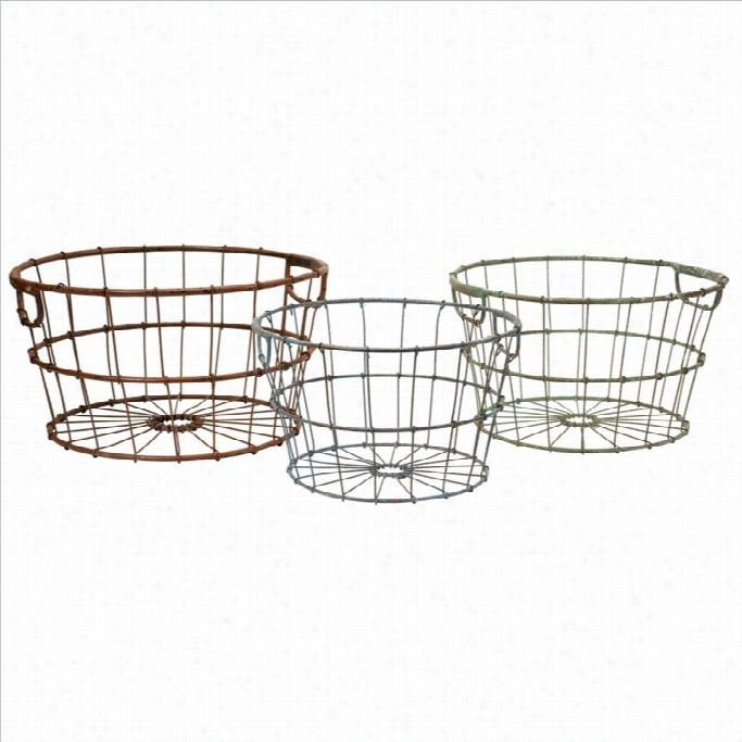 Imax Coropration Kristley Metal Baskets (set Of 3)