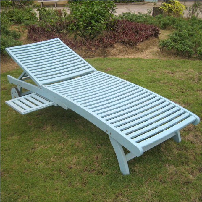 International Caravan Royal Fiji Patio Chase Lounger In Sky Lue