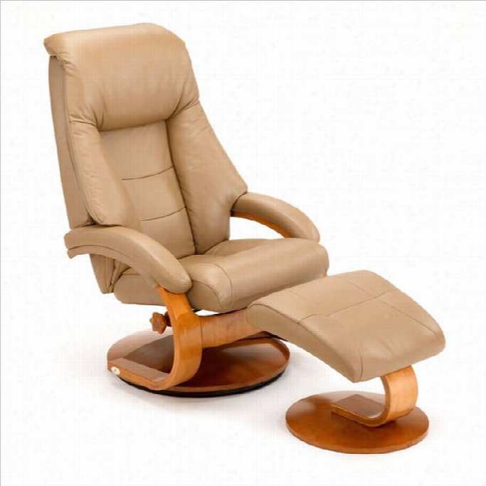 Mac Motiono Slo Leather Recliner In Ssand Walnut